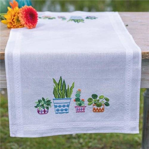 Houseplants Embroidered Runner by Vervaco - PN00199691