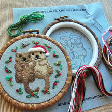 Holiday Otterly Adorable Ornament Embroidery Kit by Jessica Long Embroidery