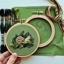 Forest Snail Intermediate Embroidery Kit by Jessica Long Embroidery