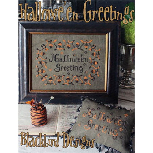 Halloween Greetings Cross Stitch Chart by Blackbird Designs