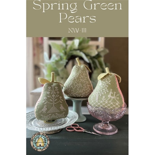 Spring Green Pears Cross Stitch Chart by Annie Beez Folk Art