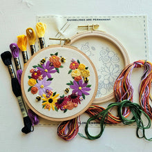 Bumblebee Bouquet Embroidery Kit  by Jessica Long Embroidery