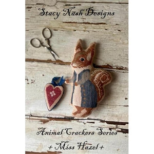 Miss Hazel -  Animal Crackers Series Cross Stitch Chart by Stacy Nash Primitives