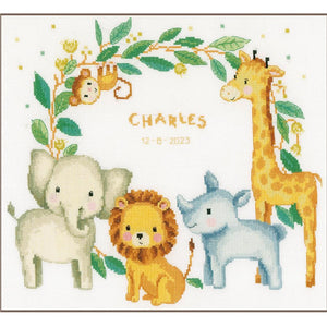 Jungle Animals Cross Stitch Kit by Vervaco - PN0197905