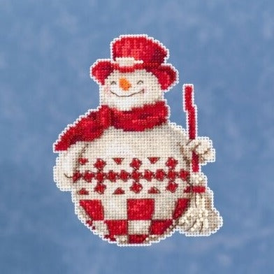 Nordic Snowman Cross Stitch and Bead Kit by Jim Shore