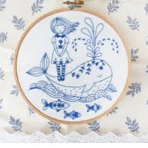 Girl and A Whale Embroidery Kit by Tamar Nahir-Yanai