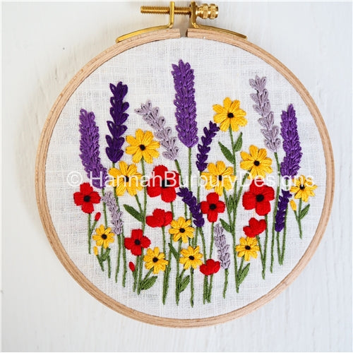 Wilma Hoop Embroidery Kit by hannah Burbury