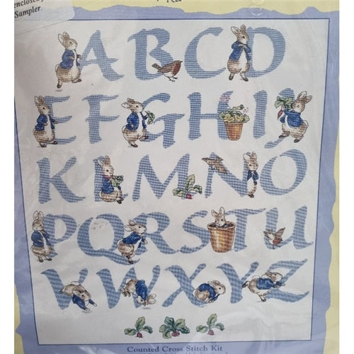 Peter Rabbit Alphabet Sampler Counted Cross Stitch Kit by Semco