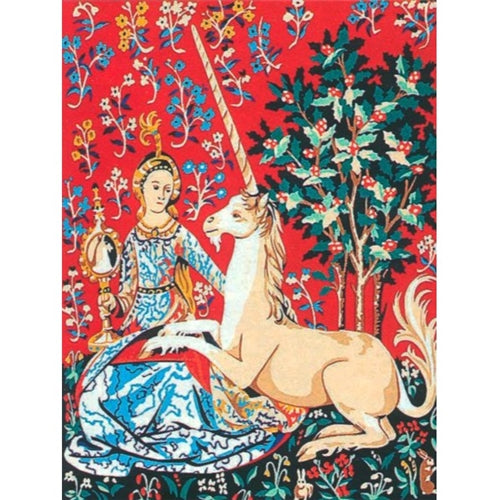 La Dame a La Lacorne, La Vue (The Lady and the Unicorn) Tapestry Canvas by Margot Creations153.1134