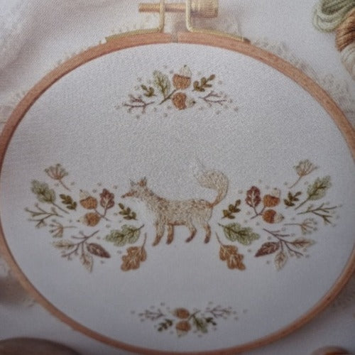Snowy Fox Embroidery Kit by Tamar Nahir
