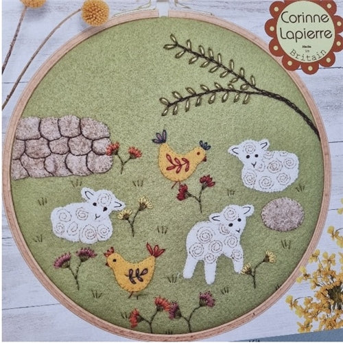 Playing in the Meadow Felt Applique Hoop Kit by Corinne Lapierre