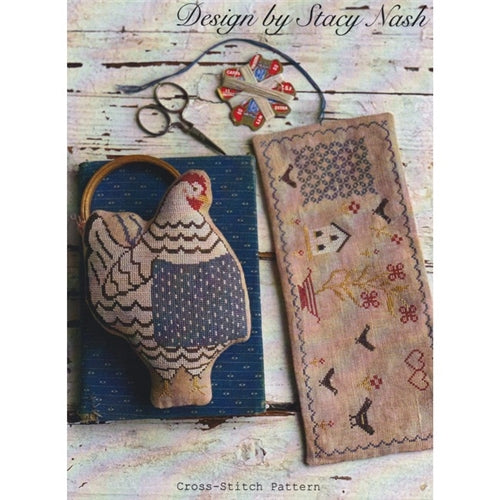 Henny Penny Animal Cracker and Sewing Roll Cross Stitch Chart by Stacy Nash Primitives