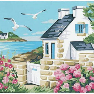 Cottage By The Sea Tapestry Canvas by Royal Paris 131.082