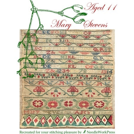 Mary Stevens Age 11 Band Sampler Cross Stitch Chart by NeedleWorkPress