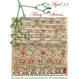 Mary Stevens Age 11 Band Sampler Cross Stitch Chart by NeedleWorkPress