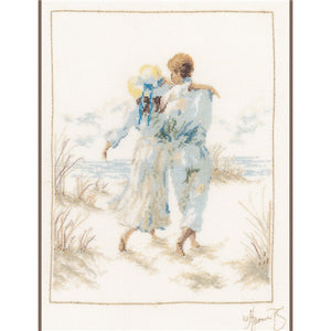 Romantic Couple Counted Cross Stitch Kit by Lanarte - PN-0007948
