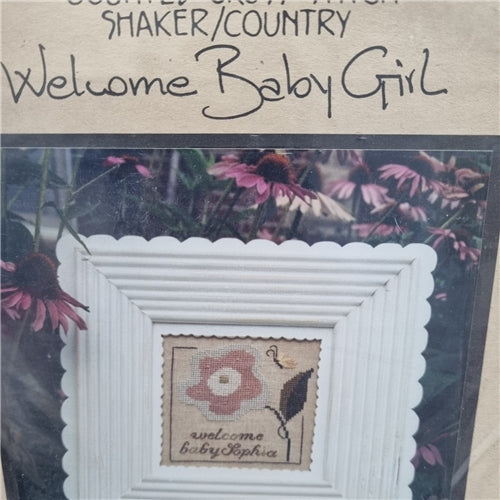 Welcome Baby Girl Cross Stitch Chart by Cedar Hill Shaker