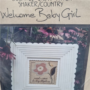 Welcome Baby Girl Cross Stitch Chart by Cedar Hill Shaker