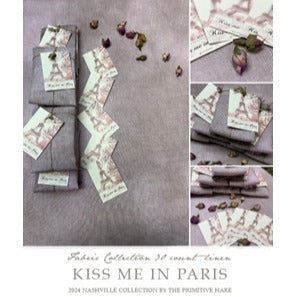 30CT Kiss Me in Paris Hand Dyed Linen by The Primitive Hare