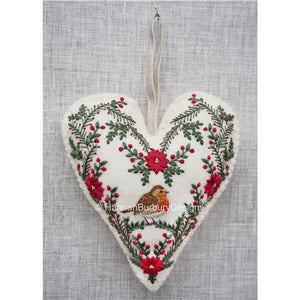 George Felt Heart Embroidery Kit by Hannah Burbury