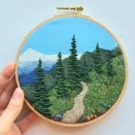 Happy Trails Landscape Embroidery Kit by Jessica Long