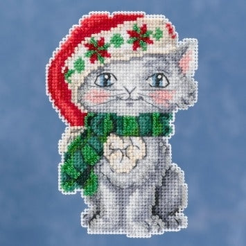 Kitty Cross Stitch and Bead Kit by Jim Shore
