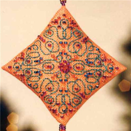 Treasured Diamond Design Tiny Treasured Diamond by Mill Hill - Tangerine Sorbet – AllThreads