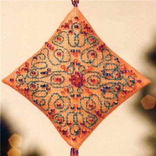 Tiny Treasured Diamond by Mill Hill - Tangerine Sorbet