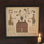 The Candlestick Maker Sampler Cross Stitch Chart by Brenda Gervais (With Thy Needle and Thread)