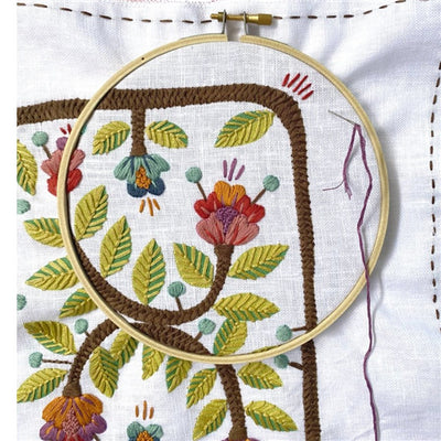 Hand Embroidery Kit for Adults Embroidery Starter Kit House and Tree Stamped Craft Pattern Cross Stitch for Adults Needlework Supplies
