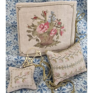 1830s Rose Basket Needlebook Cross Stitch Chart by Samplers Not Forgotten