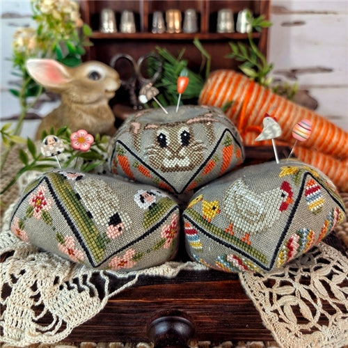 Easter Biscornu Trio 2024 Cross Stitch Chart by Puntini Puntini