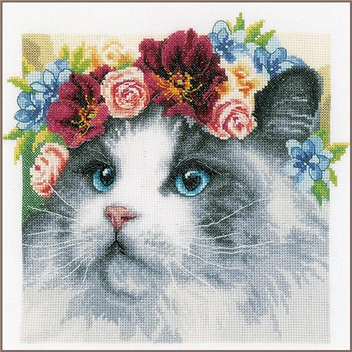 Flower Crown Ragdoll Cross Stitch Kit by Lanarte - PN0191866