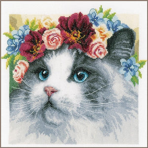 Flower Crown Ragdoll Cross Stitch Kit by Lanarte - PN0191866