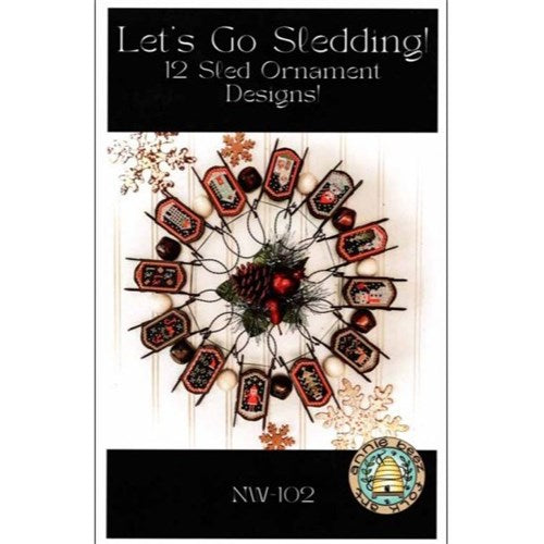 Let's Go Sledding Cross Stitch Chart by Annie Beez Folk Art