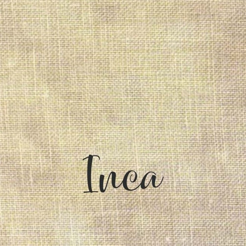 36CT Fox and Rabbit Hand Dyed linen Inca Fat Half Yard