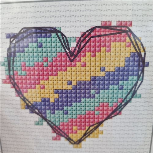 Mini Heart Cross Stitch Kit by Create Handmade