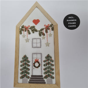 Embroidered Christmas House Kit by Rico - Small