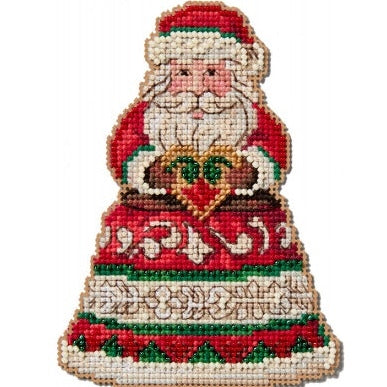 Santa Holding Heart Jim Shore Cross Stitch Kit (2024 Series) by Mill Hill