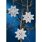 Hardanger Christmas Stars Kit by Permin - Set of 3 (01-3647)