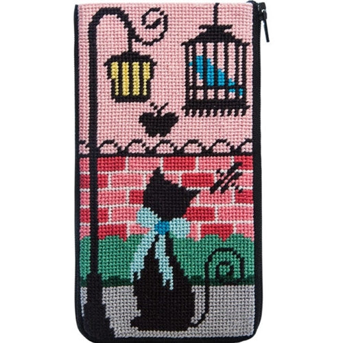 Kitty Kat Stitch & Zip Eyeglass Case by Alice Peterson Co