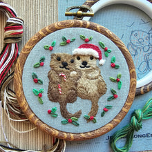 Holiday Otterly Adorable Ornament Embroidery Kit by Jessica Long Embroidery
