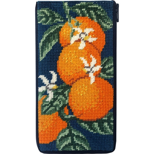Oranges Stitch & Zip Eyeglass Case by Alice Peterson Co