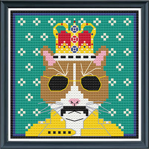 Freddie Meowcury - The Meow the Merrier Cross Stitch Chart by Lizzy Dabczynski-Bean of The Stitch People