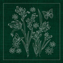 Australian Native Flowers 2 Sashiko Panel by Sashiko Australia