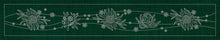 Australian Native Flowers 5 Runner Sashiko Panel by Sashiko Australia