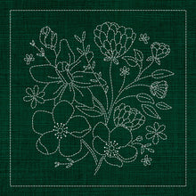 Australian Wildflower Bouquet 1 Sashiko Panel by Saskiko Australia