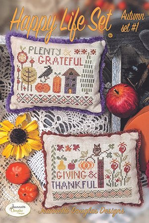 Happy Life Sets Cross Stitch Chart by Jeanette Douglas Designs