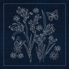Australian Native Flowers 2 Sashiko Panel by Sashiko Australia