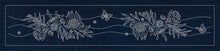 Australian Native Flowers 6 Runner Sashiko Panel by Sashiko Australia